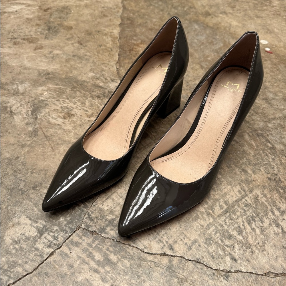 Marc Fisher Black Patent Leather Heels - Picture 3 of 9